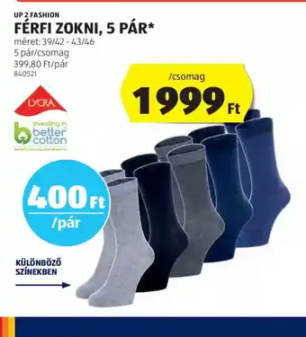 ALDI UP2 Fashion Férfi Zokni ajánlat