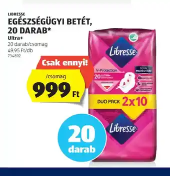 ALDI Libresse Egészségügyi Betét ajánlat