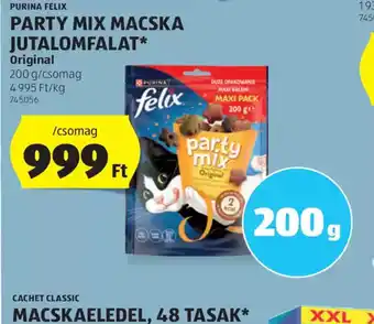 ALDI Purina Felix Party Mix Macska Jutalomfalat ajánlat