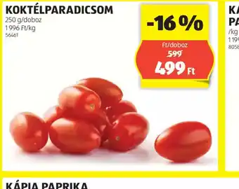 ALDI Koktélparadicsom ajánlat