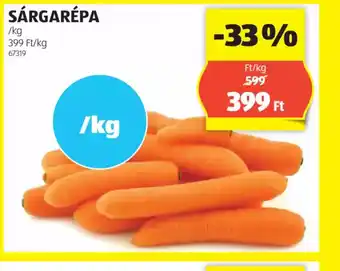 ALDI Sárgarépa ajánlat