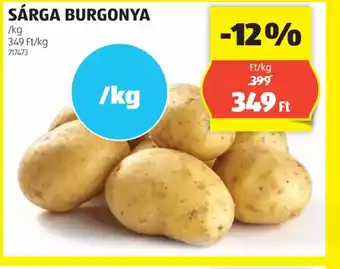 ALDI Sárga Burgonya ajánlat