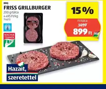 ALDI Friss Grillburger ajánlat