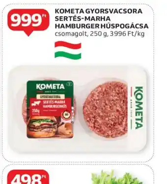 Auchan Kometa Gyorsvacsora Sertés-Marha Hamburger Húspörcácska ajánlat