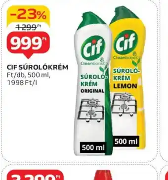 Auchan Cif Súrolkrém ajánlat