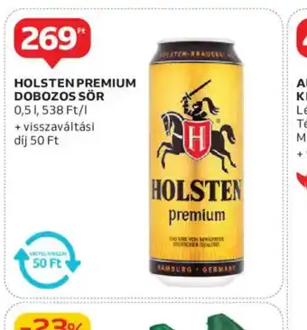 Auchan Holsten Premium Dobozos Sör ajánlat