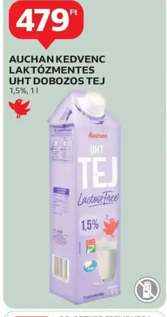 Auchan Auchan Kedvenc Laktzmentes UHT Dobozos Tej ajánlat