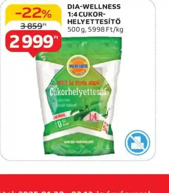 Auchan Dia-Wellness 1:4 Cukorhelyettesítő ajánlat