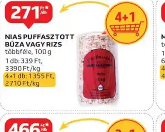 Auchan Nias Puffasztott Búza vagy Rizs ajánlat