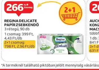 Auchan Regina Delicate Papír Zsebkendő ajánlat