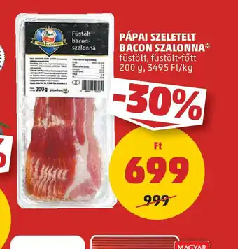 PENNY Pápai szeletelt bacon szalonna ajánlat