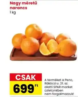 Spar Market Nagy méretű narancs ajánlat