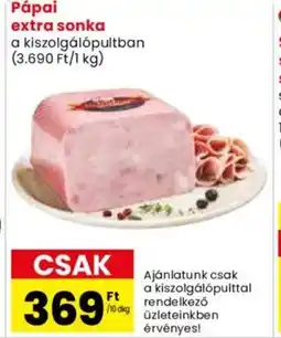 Spar Market Pápai extra sonka ajánlat