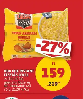 PENNY O!ba Mie Instant Tészta Leves ajánlat