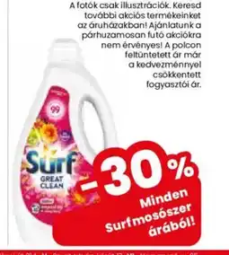 Spar Market Minden Surf mosószer árából! ajánlat