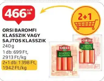 Auchan Orsi Baromfi klasszik vagy sajtos klasszik ajánlat