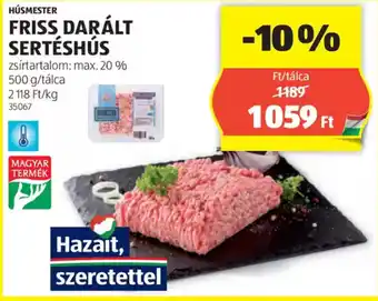 ALDI Húsmester Friss darált sertéshús ajánlat