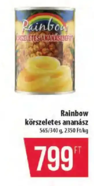 Coop Rainbow körszeletes ananász ajánlat