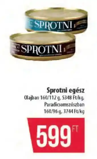 Coop Sprotni egész ajánlat