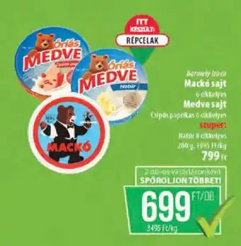 Coop Medve sajt / Mackó sajt ajánlat