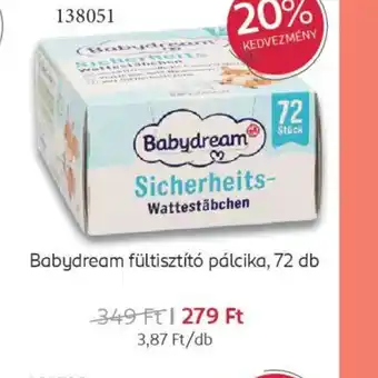 Rossmann Babydream fültisztít pálcika ajánlat