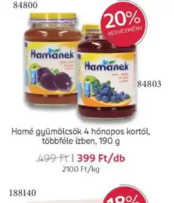 Rossmann Hamánek Gyümölcsök ajánlat