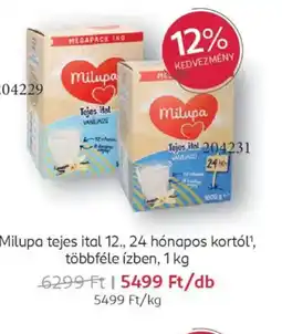 Rossmann Milupa Tejjes Ital ajánlat