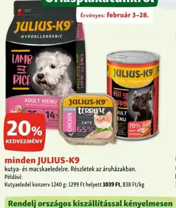 Fressnapf Julius-K9 Kutya- és Macskaeledel ajánlat