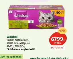 Fressnapf Whiskas Tasakos Macskaeledel ajánlat