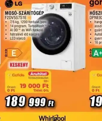 Expert LG Mos-szár A++tgép F2DV5S751E ajánlat