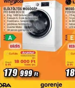 Expert Whirlpool Elöltöltős Mosgép FFD 8485 BCV E ajánlat
