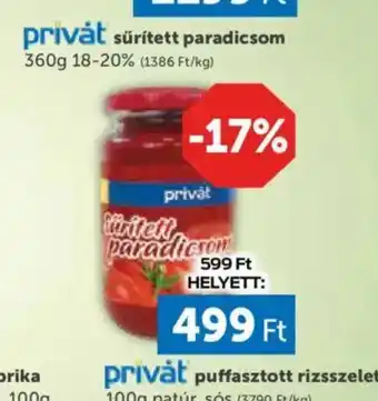 PRIVÁT Privat sűrített paradicsom ajánlat