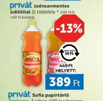 PRIVÁT Privat szénsavmentes üdítőital ajánlat