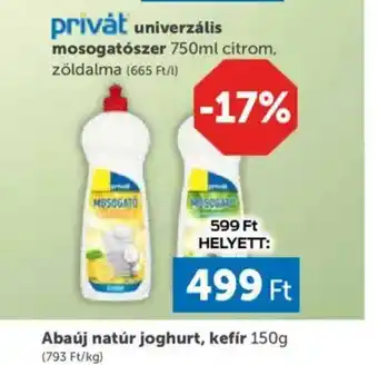 PRIVÁT Privat univerzális mosogatszer ajánlat