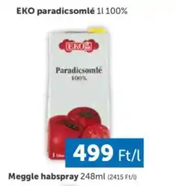 PRIVÁT EKO paradicsomlé 1l 100% ajánlat