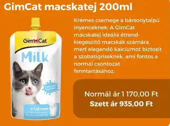 ZooPlus GimCat macskatej 200ml ajánlat