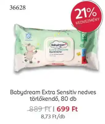 Rossmann Babydream Extra Sensitiv nedves törlőkendő ajánlat