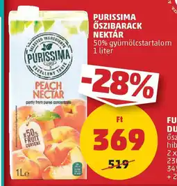 PENNY Purissima öszibarack nektár ajánlat