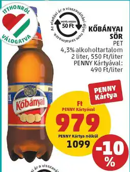 PENNY Köbányai sör ajánlat
