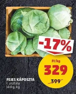 PENNY Fejes káposzta ajánlat