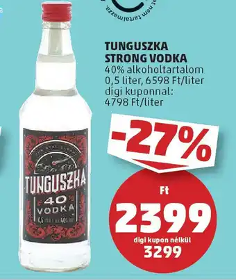 PENNY Tunguszha Strong vodka ajánlat