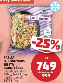 PENNY Paella Fokhagymás tészta garnélával ajánlat