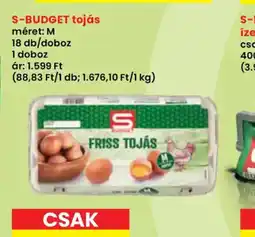 Spar S-Budget tojás ajánlat