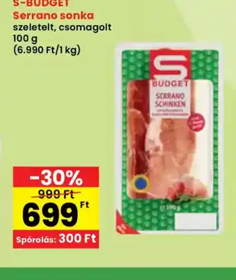 Spar S-Budget Serrano sonka ajánlat