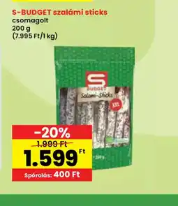 Spar S-Budget szalámi sticks ajánlat