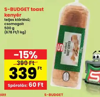 Spar S-Budget toast kenyér ajánlat