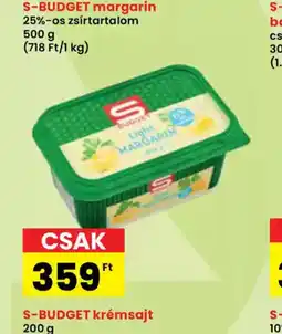 Spar S-Budget margarin ajánlat