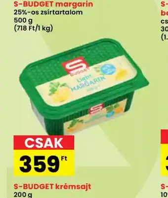 Spar S-Budget margarin ajánlat