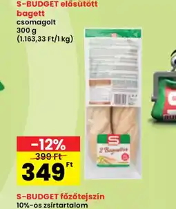 Spar S-Budget elősütött bagett ajánlat