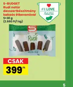 Spar S-Budget Rudi natúr desszertkészítmény ajánlat